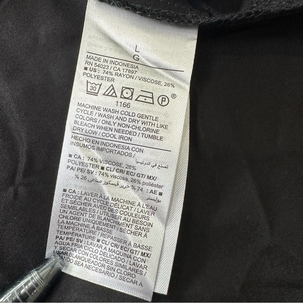 NWT Old Navy Sleevesless Utility Black Midi Dress with Buttons and Side sSlit - Picture 9 of 12